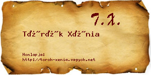 Török Xénia névjegykártya