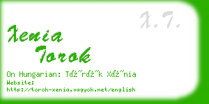 xenia torok business card